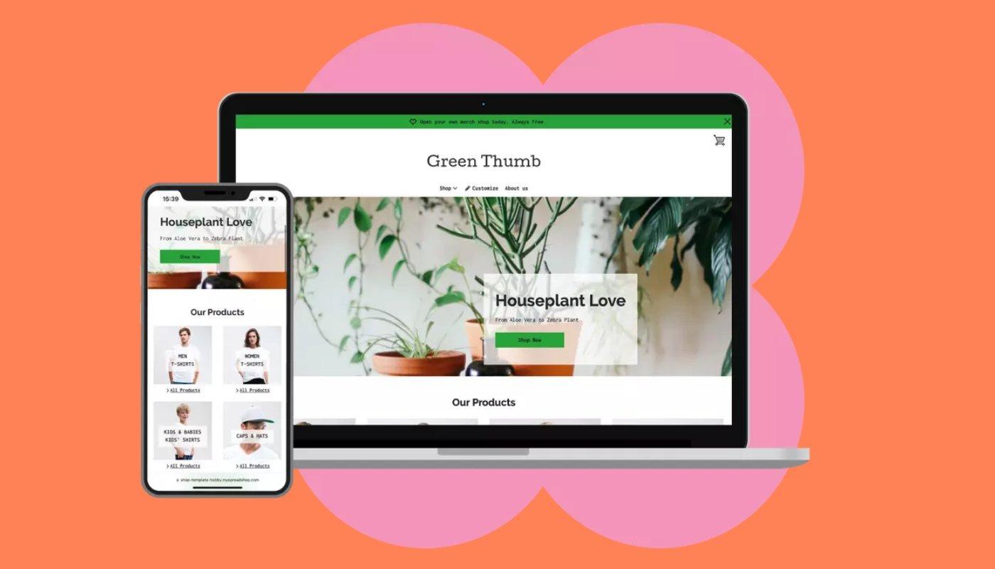 shop template from a real creator